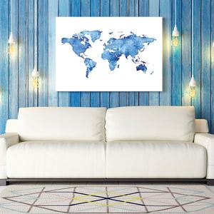 Mapa del Mundo Moderno y Colorido de Madera para Decoración del Hogar y la Oficina, Decoración para Colgar, Venta al por Mayor - Product Image 1