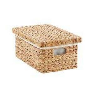 Viet Starlight Pure Natural Water Hyacinth Seagrass <b>Rectangular</b> Storage <b>Basket</b> Wicker Eco Friendly Classic Wholesale - Product Image 1