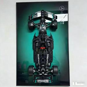 Red Bull Formula Race Building Block Car Modern Abstract Pattern Black Hanging <b>Wall</b> Photo Background Board - Product Image 1
