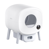 Bac à litière intelligent pour chat avec contrôle à distance par application, nettoyage automatique, facile à nettoyer, faible bruit, enregistrement vocal et caméra