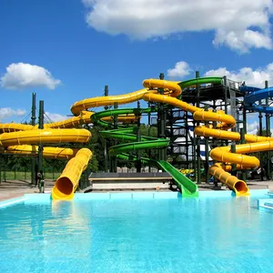 Fabrication professionnelle de toboggans aquatiques parcs à thème grand toboggan en fibre de verre pour les enfants