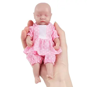 6.5 pouces Mini Reborn Baby Dolls Sweet Girl Full Silicone Body Meilleur cadeau pour les enfants