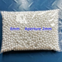 Perles rondes brillantes en ABS de qualité AAA, 4-14 mm, blanc cassé et blanc, 500 g/sac, en vrac pour la fabrication de bijoux, en provenance du Zhejiang