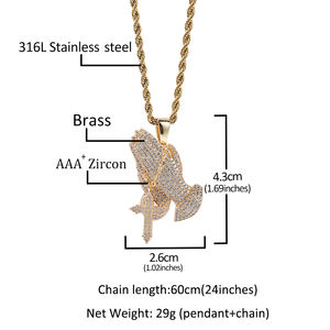 Collier pendentif en pierres <span class=keywords><strong>de</strong></span> zircone cubique, 8 pièces, pendentif mains, chapelet avec pendentif en croix - Product Image 6