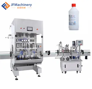 Full-Automatic Plastic Bottles filling and capping line alcohol liquid 4 head filler Filling machine