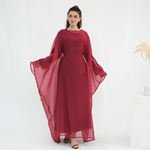Abaya islamique 2025, vêtements pour femmes, abaya caftan brillant avec ceinture, robe intérieure et hijab, ensemble 3 pièces d'abaya, fournisseur B2B - Product Image 4