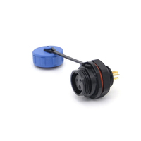 Connecteur de raccordement automobile SP13 circulaire étanche LED IP67 mâle/femelle en laiton plaqué or 2-7 broches avec boîtier PC