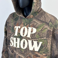 Sweat-shirt boxy en coton épais French Terry avec appliqué personnalisé, motif camouflage Real Tree, pour homme