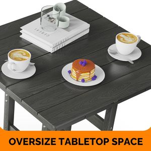 Tất cả thời tiết cao Bistro bảng cho Patio, vườn ngoài trời Bar bảng, HDPE vuông Patio Bar chiều cao Bảng với ô lỗ - Product Image 5