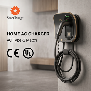 Station de recharge domestique intelligente pour véhicules électriques Starcharge Artemis CE UL 7kW 11kW 22kW AC Type-2 IP65 IK10 Coque PC+ASA - Product Image 1