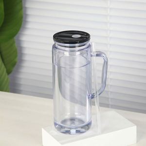 En gros, bouchon de trou en acrylique coloré pré-percé de type paille pour tasses de 16 oz et gobelets de 12 oz, en plastique, scintillant, pour l'aventure et le voyage, usage général - Product Image 1