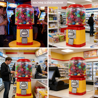 Distributeur automatique de jouets à monnayeur pour capsules, idéal pour les magasins de détail pour enfants