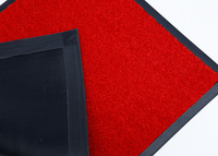 Maßgefertigter Großformatiger Gewerbeteppich für Innen- und Außenbereiche – Rote Bodenteppich-Rollenmatte mit Nylon-Oberfläche und Gummirücken für Veranstaltungen