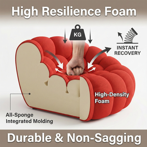 북유럽 럭셔리 버블 카우치 맞춤형 거실 소파 가구 벨벳 패브릭 버블 풋볼 소파 압축 섹셔널 소파 - Product Image 3