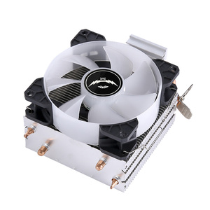 QiuzAim 데스크탑 PC 2 히트 파이프 <span class=keywords><strong>CPU</strong></span> 쿨러 90mm 조용한 냉각 LED 팬 인텔 LGA 1700 1200 115x 방열판 RGB 12V 호환 - Product Image 5