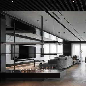 1200mm Indoor Burning Fireplaces Intelligent Real Fire Modern Insert Bio Ethanol Living Room Indoor Eco-friendly