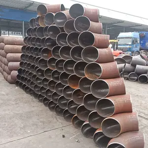 Best Factory Pipe Tubes Fitting 90 Degree Black Paint Seamless Carbon Steel Elbow Butt Stainless Welded Elbow Long Elbow