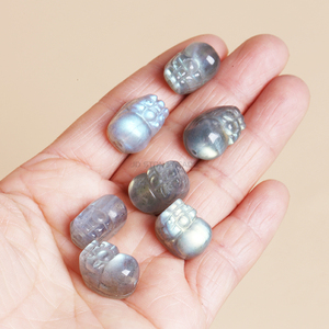 จี้หินธรรมชาติ สตรอเบอร์รี่ควอตซ์ มูนสโตน ปี่เซียะ รูปโบว์ สำหรับทำเครื่องประดับแฮนด์เมด แนวทหารผู้กล้าหาญ - Product Image 2