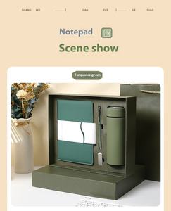 Commercio all'ingrosso di lusso personalizzabile A5 Set di Notebook con penna tazza termica USB <span class=keywords><strong>Promo</strong></span> personalizzabile in pelle PU Notebook Set - Product Image 4