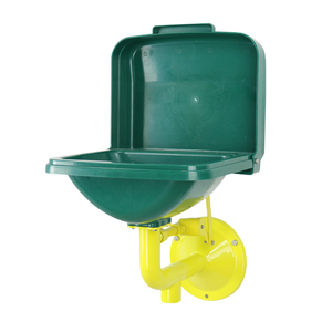 Station de lavage oculaire industrielle murale BUTIAN en ABS avec couvercle rabattable - Double buse anti-éclaboussures conforme aux normes d'irrigation oculaire d'urgence - Product Image 4