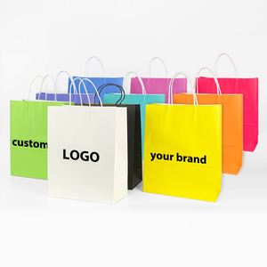 ถุงกระดาษคราฟท์พิมพ์โลโก้ตามสั่ง ผลิตในจีน ขายส่ง ถุงกระดาษคราฟท์แบบตั้งได้ เป็นมิตรกับสิ่งแวดล้อม ผลิตตามแบบที่กำหนดเอง - Product Image 6