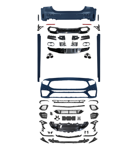 Nuevo <span class=keywords><strong>precio</strong></span> de descuento para W117 2019-2024 AMG45 Style PP + ABS Bolt-On Bodykit Bumper Grille Side Skirt - Product Image 2