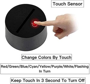 Mesa de café decoración del Led Sensor lámpara entre nosotros la noche de juego de luz de neón 7 cambio de Color 3D Luz - Product Image 2