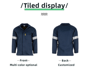 Áo khoác an toàn phản quang bằng cotton bền, thoáng khí, độ phản quang cao, đạt tiêu chuẩn ANSI Class 2 và EN ISO Class 2, dành cho công nghiệp - Product Image 3