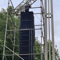 Système de treillis de scène en échafaudage Ringlock noir en tube de fer |   Équipement d'éclairage de concert, écran LED, événement extérieur, OEM