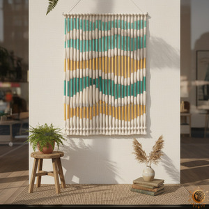 Minimalista Moderna Esfericidade Divisor Macramé <span class=keywords><strong>Wall</strong></span> Hangings Arte Accent Designs Decoração para casa <span class=keywords><strong>Wall</strong></span> <span class=keywords><strong>Decor</strong></span> Luxo para Sala - Product Image 4