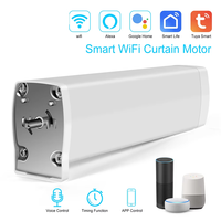 Système de rail motorisé intelligent pour rideaux électriques Tuya Wifi Smart Home 2,1 m, compatible avec la commande vocale Alexa et Google Assistant