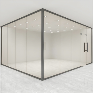 ฉากกั้นสำนักงานแบบโมดูลาร์กระจกนิรภัยอัจฉริยะ พร้อมฉนวนกันเสียง ดีไซน์ทันสมัย สำหรับใช้ในโรงพยาบาลและโรงเรียน ฉากกั้นแบบพกพา - Product Image 1