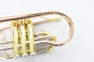 Instruments en laiton chinois faits à la main Nouveau design <span class=keywords><strong>Cornet</strong></span> professionnel en <span class=keywords><strong>or</strong></span> rose (trompette BB) - Product Image 3