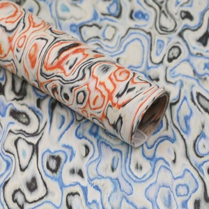 Greenland Blue and <strong>Red</strong> <strong>Burl</strong> Bird Eyes Easy Handing Engineered <strong>Wood</strong> <strong>Veneer</strong> for Hotel Furniture Villa Self-adhesive - Product Image 6