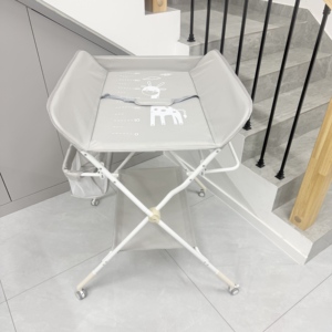 Portable Mobile Baby <strong>Changing</strong> <strong>Table</strong> with Safety Strap and Storage Basket <strong>Folding</strong> Diaper Station for Nursery Newborn Care <strong>Table</strong> - Product Image 6