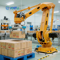 Robot de palettisation haute vitesse contrôlé par PLC 4 axes 6 axes, machine de palettisation robotisée, système d'emballage de fin de ligne avec moteur