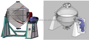 เครื่องผสมอาหารแบบผงชนิดกรวยคู่ สเตนเลสสตีล แบบ W พร้อมถังผสมแบบหมุน - Product Image 4