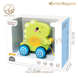 工場供給漫画かわいいハンドプルローププル動物車赤ちゃん早期教育ドラッグ幼児おもちゃの車 - Product Image 6