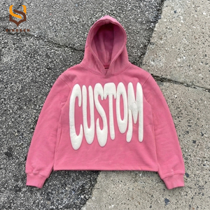 Conjunto Deportivo de Dos Piezas para Hombre, Diseño de Color Sólido, Sudadera Holgada con Capucha y Pantalones Deportivos Lisos con Estampado Puff - Product Image 3