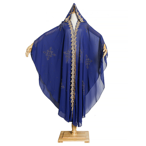 Taglie forti Kaftan Dubai abito musulmano per signora turco in Chiffon con cappuccio ampio Maxi <span class=keywords><strong>abiti</strong></span> da donna africani - Product Image 5