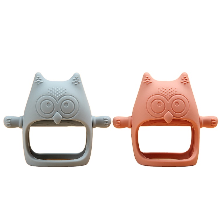 Хит продаж, детские зубы, животные, Сова, 360, Armguard, силиконовая детская игрушка-прорезыватель для зубов, Игрушка-прорезыватель
