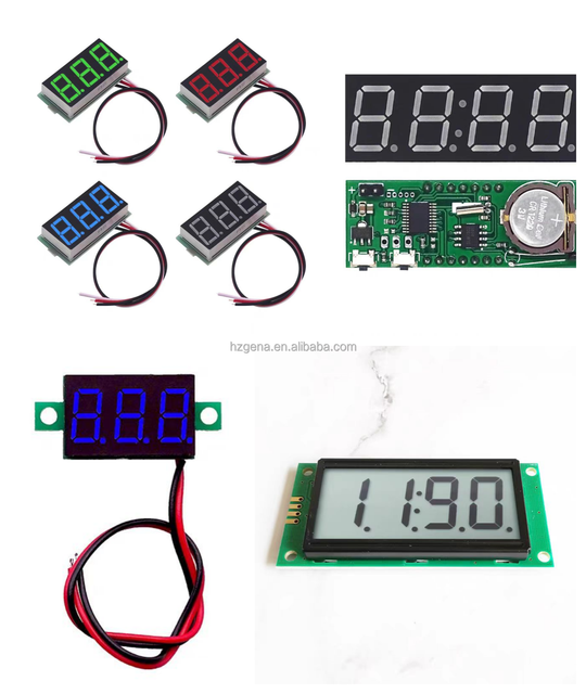 Popular Selling Indoor Negative HTN LCD Display for Flow Meter PIN FPC Zebra Paper Conductive Adhesive Connector Digital Display