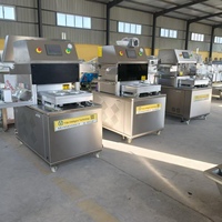 Automatische voedselverpakkingsmachine MAP 4-baans plastic vacuüm tray sealer met stikstofspoeling en gas spoeling MAP verzegelmachine