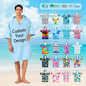 <span class=keywords><strong>Accappatoio</strong></span> Personalizzato OEM ad Asciugatura Rapida, Asciugamani Altamente Assorbenti, Poncho da Surf con Cappuccio e Logo Personalizzato per <span class=keywords><strong>Uomo</strong></span> - Product Image 1