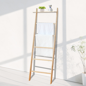 Youlike facile assemblage en bois mur à 6 niveaux penché rustique décoratif ferme couverture support avec étagère - Product Image 6