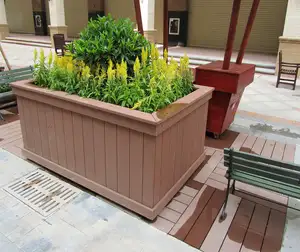 flower pot decoration wood plastic composite waterproof wood plastic composite wpc planter box