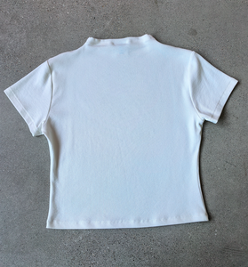 T-shirt a Collo Alto da <span class=keywords><strong>Donna</strong></span> Personalizzabile con Logo, Slim Fit, 260G, <span class=keywords><strong>Manica</strong></span> <span class=keywords><strong>Corta</strong></span>, Elasticizzata, Sexy, per Primavera, da Indossare Sotto - Product Image 5