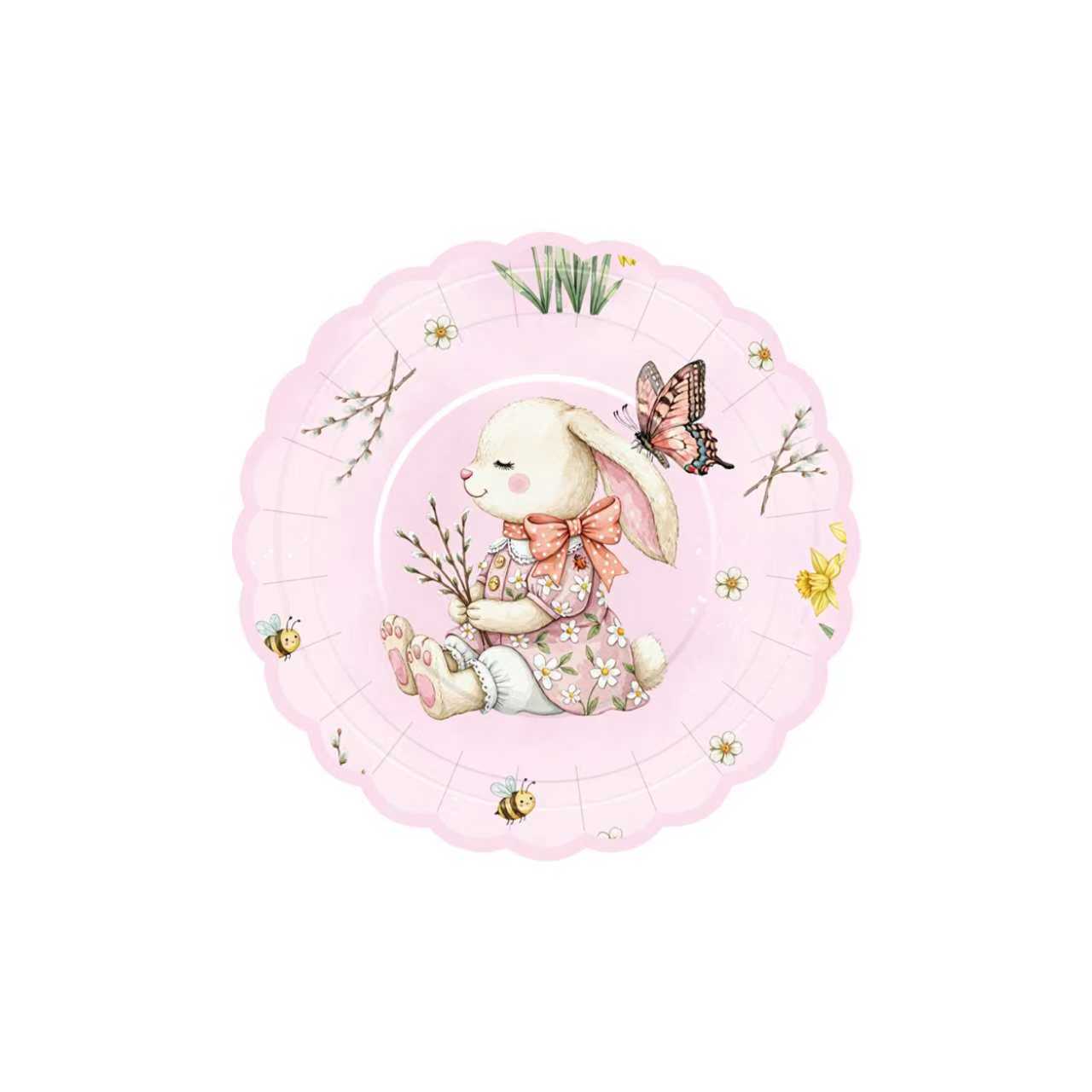 Assiette en carton de 23 cm * 8 unités