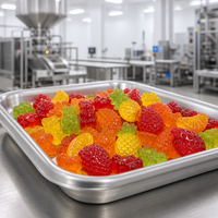 Nouvelle ligne de production de machines automatiques en acier inoxydable CST pour la fabrication de bonbons gélifiés, contrôle précis de la température pour la production à grande échelle de bonbons gélifiés