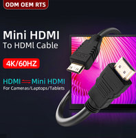 Câble HDMI 4K Premium 2025 Mnin pour la vente en gros abordable plaqué or 1.5M 3M 5 M Mini HDMI vers HDMI pour caméra
